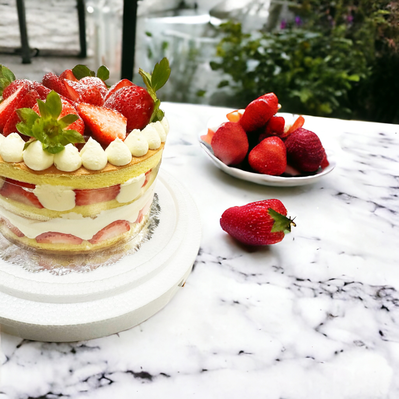 黃金草莓裸蛋糕